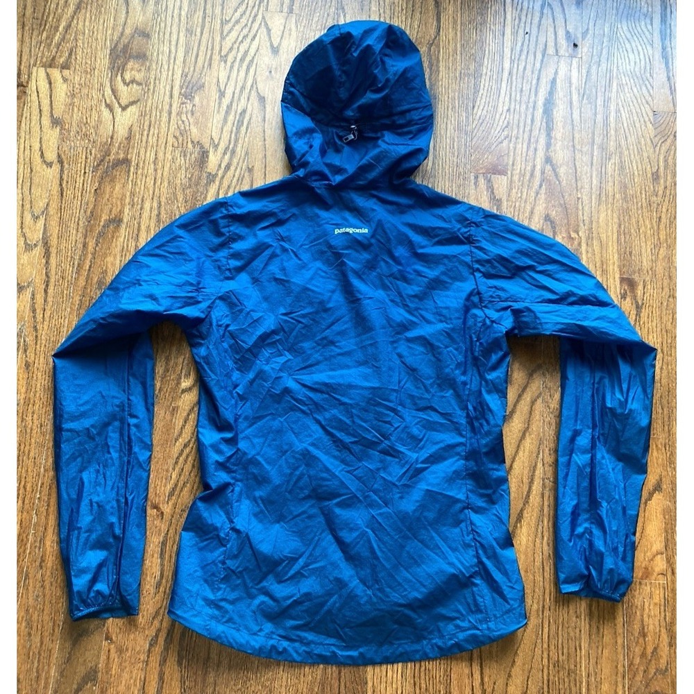Patagonia Houdini Rain Jacket Womens Medium Windbreaker Blue Ultralight Hiking - Picture 10 of 11